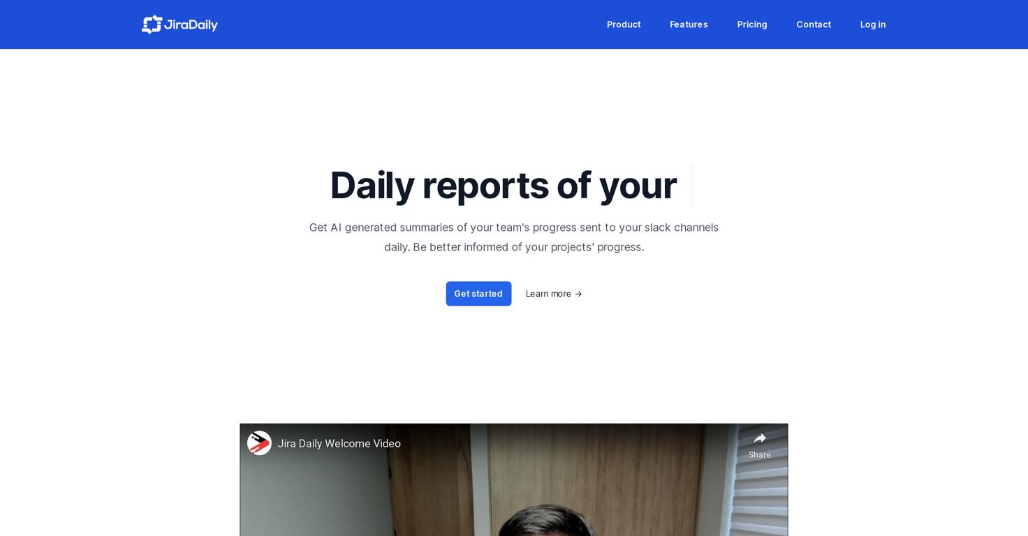 Jira DailyWebsite Screenshot