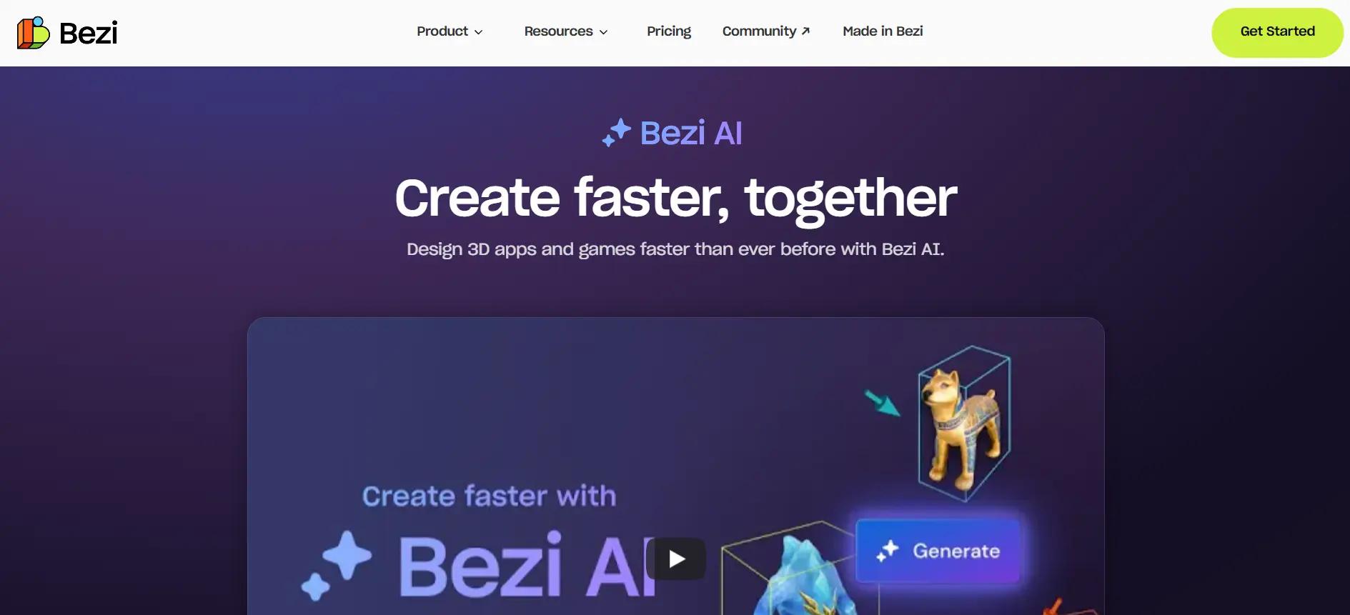 Bezi AIWebsite Screenshot