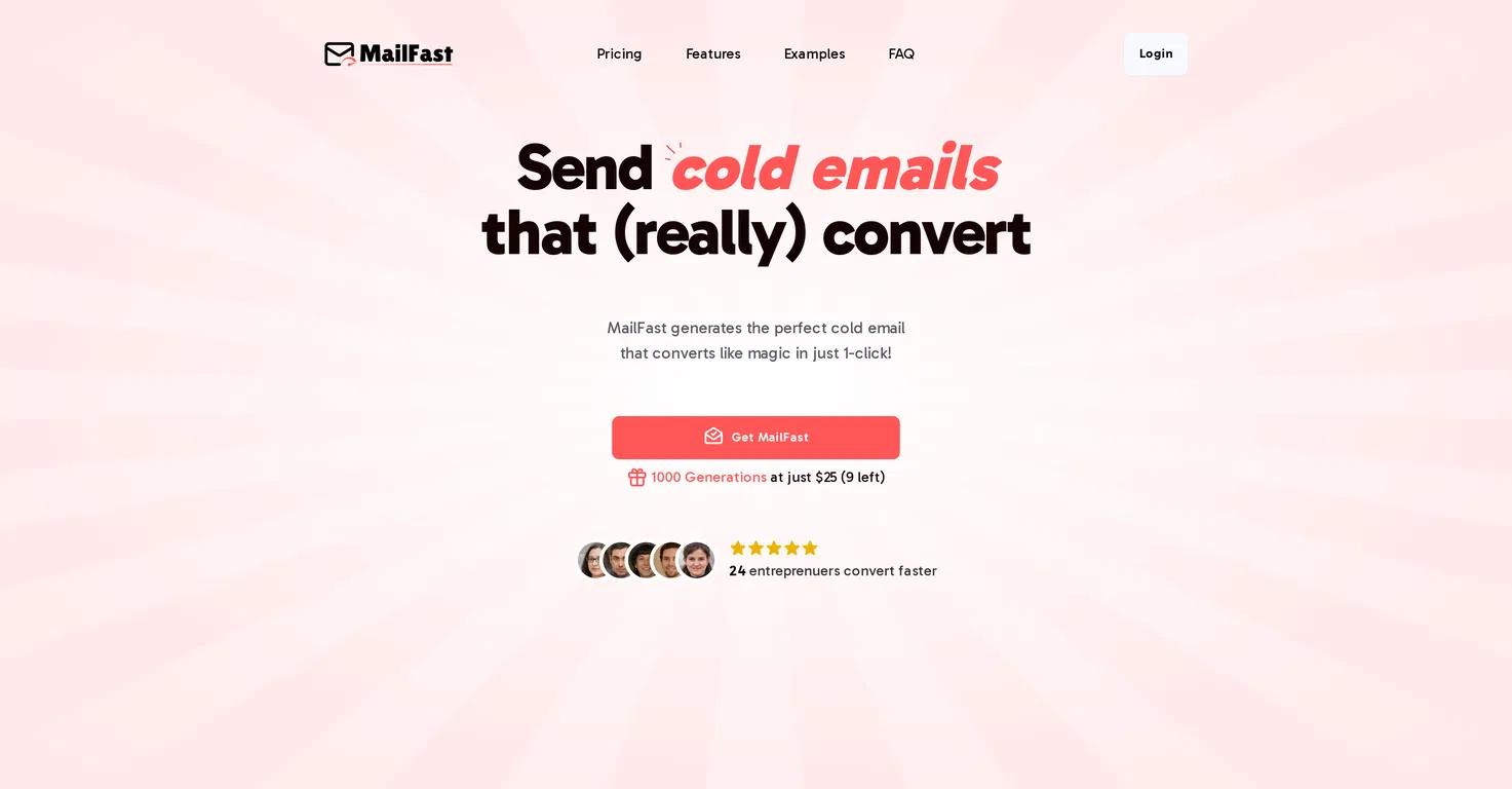 MailFastWebsite Screenshot