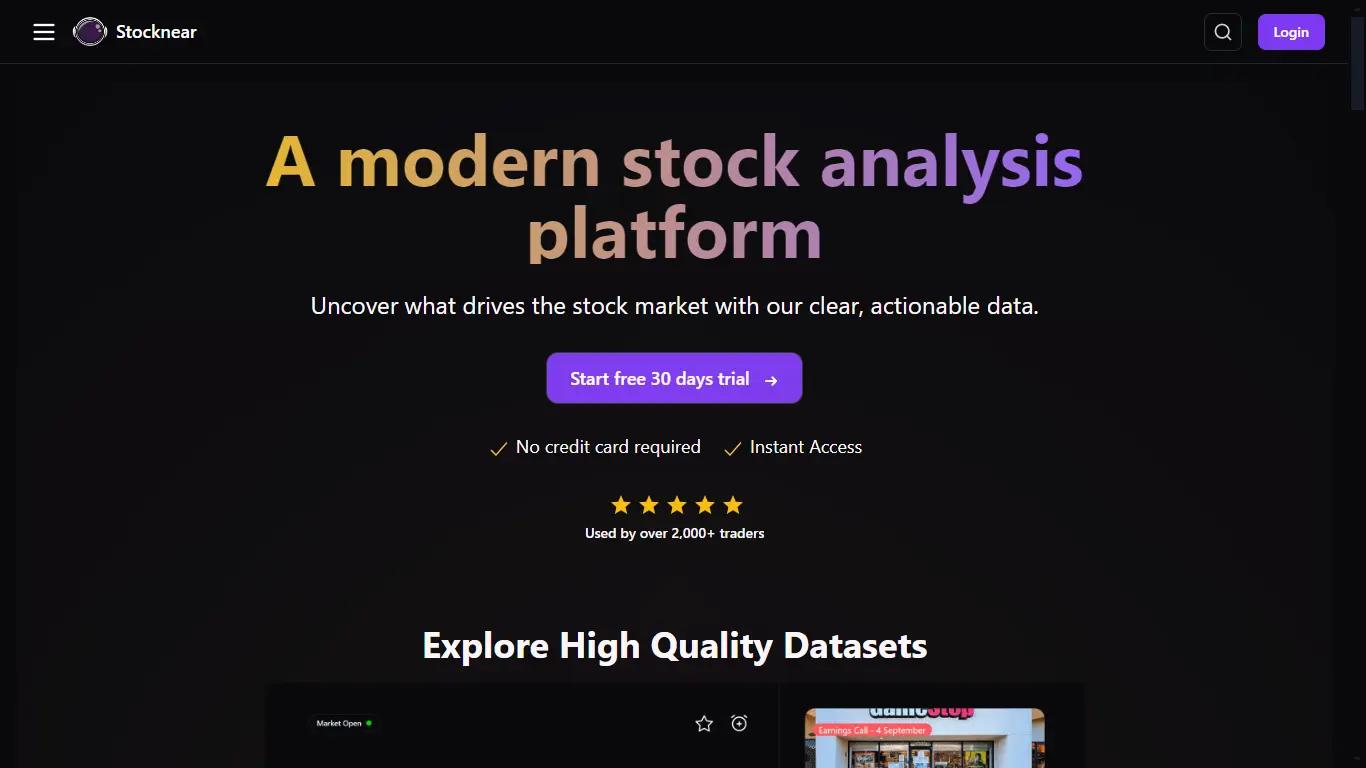 StocknearWebsite Screenshot