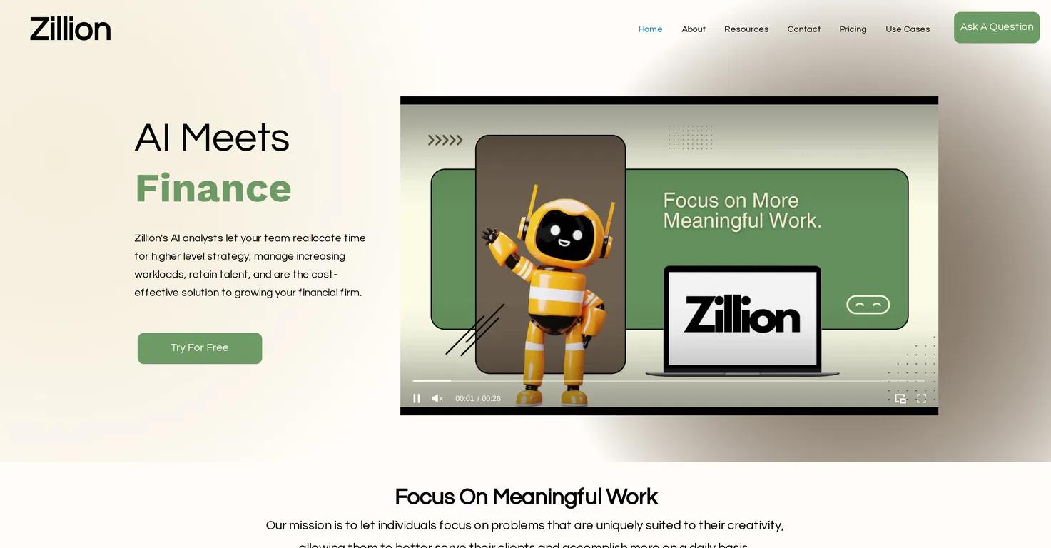 ZillionWebsite Screenshot