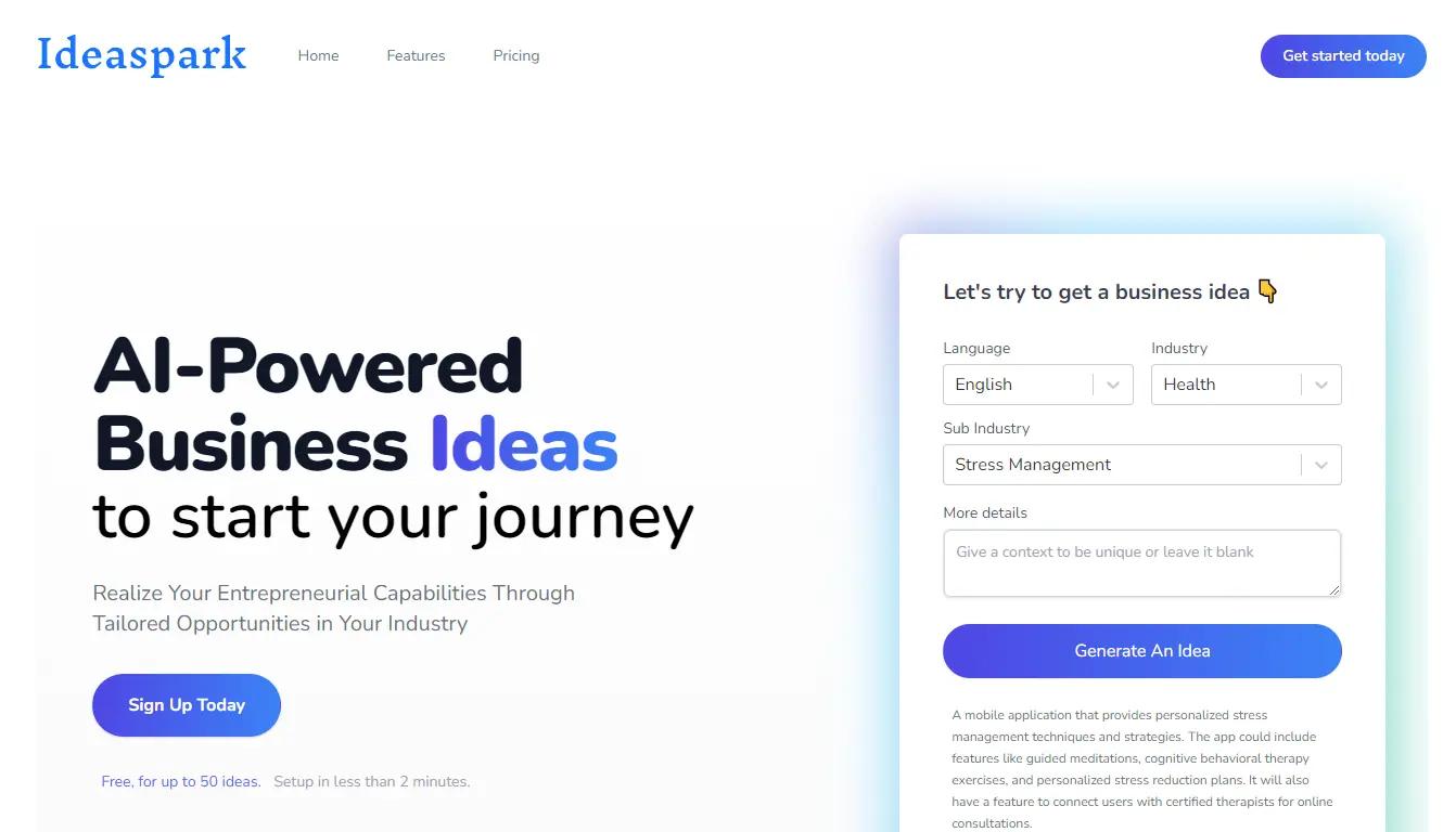 IdeaSpark Website