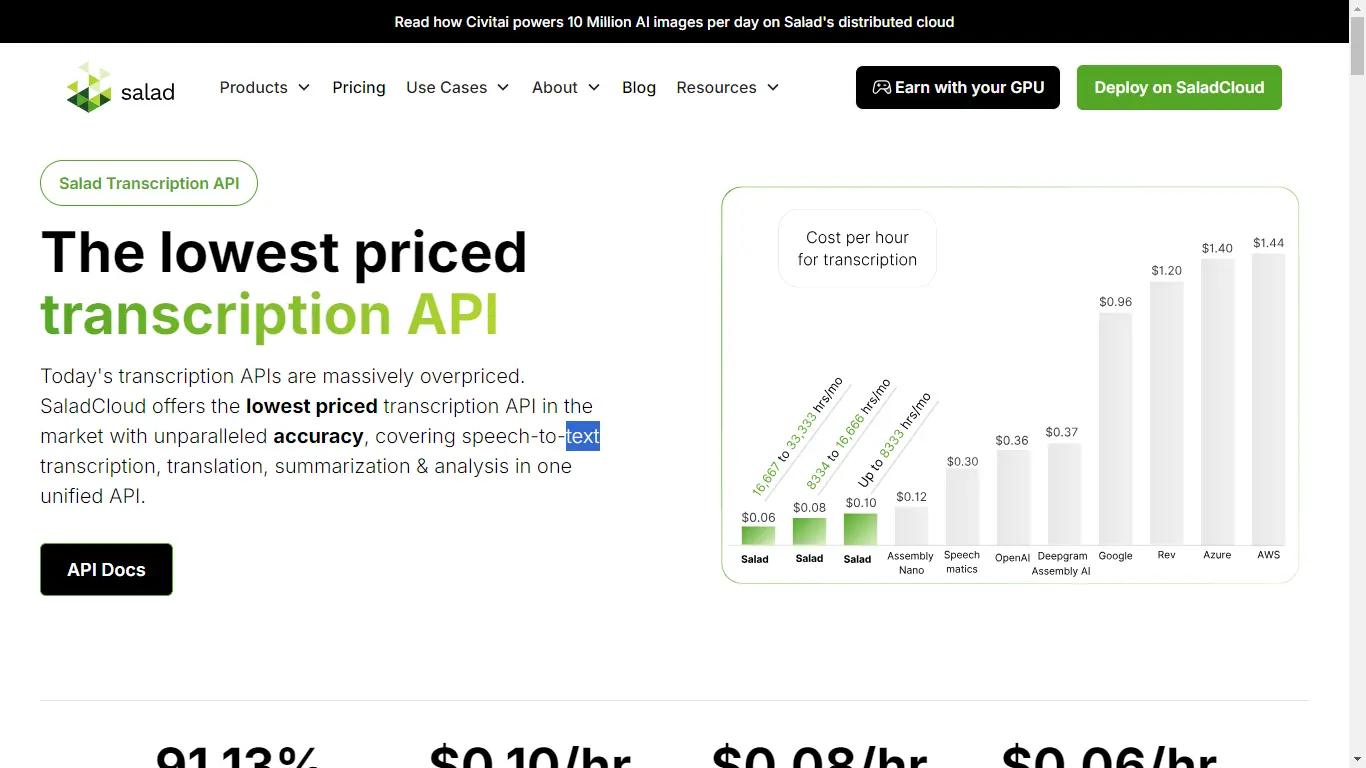 Salad Website Screenshot