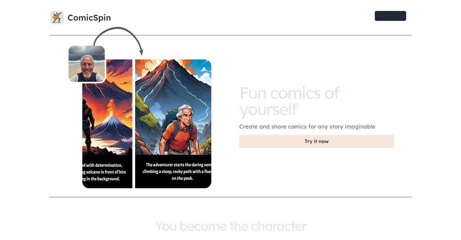 ComicSpinWebsite Screenshot