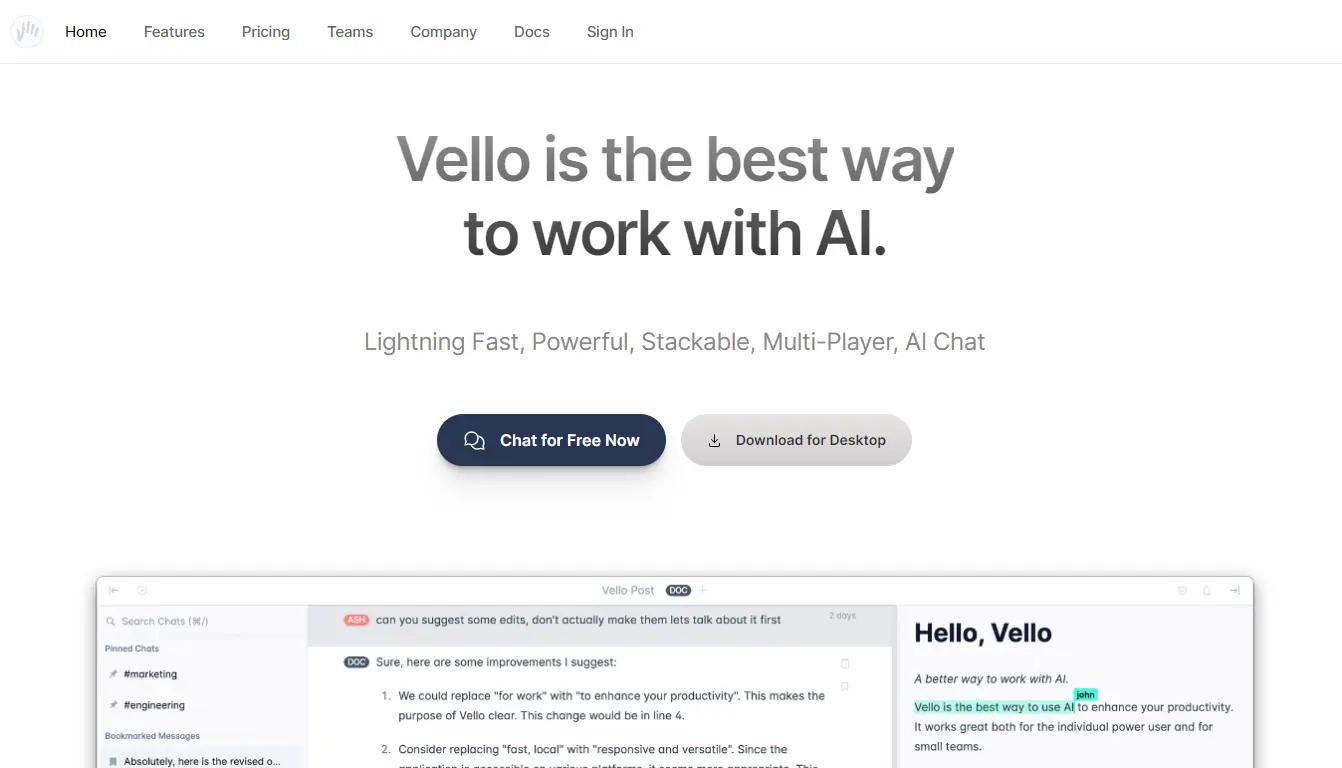 VelloWebsite Screenshot