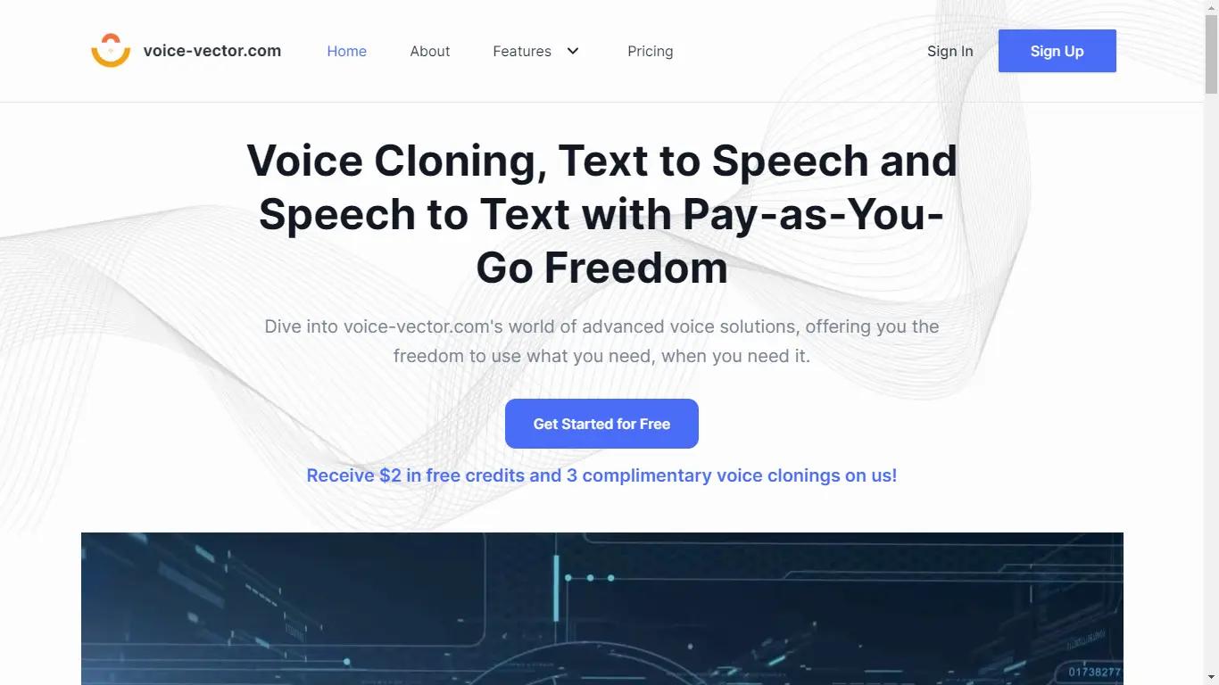 Voice VectorWebsite Screenshot