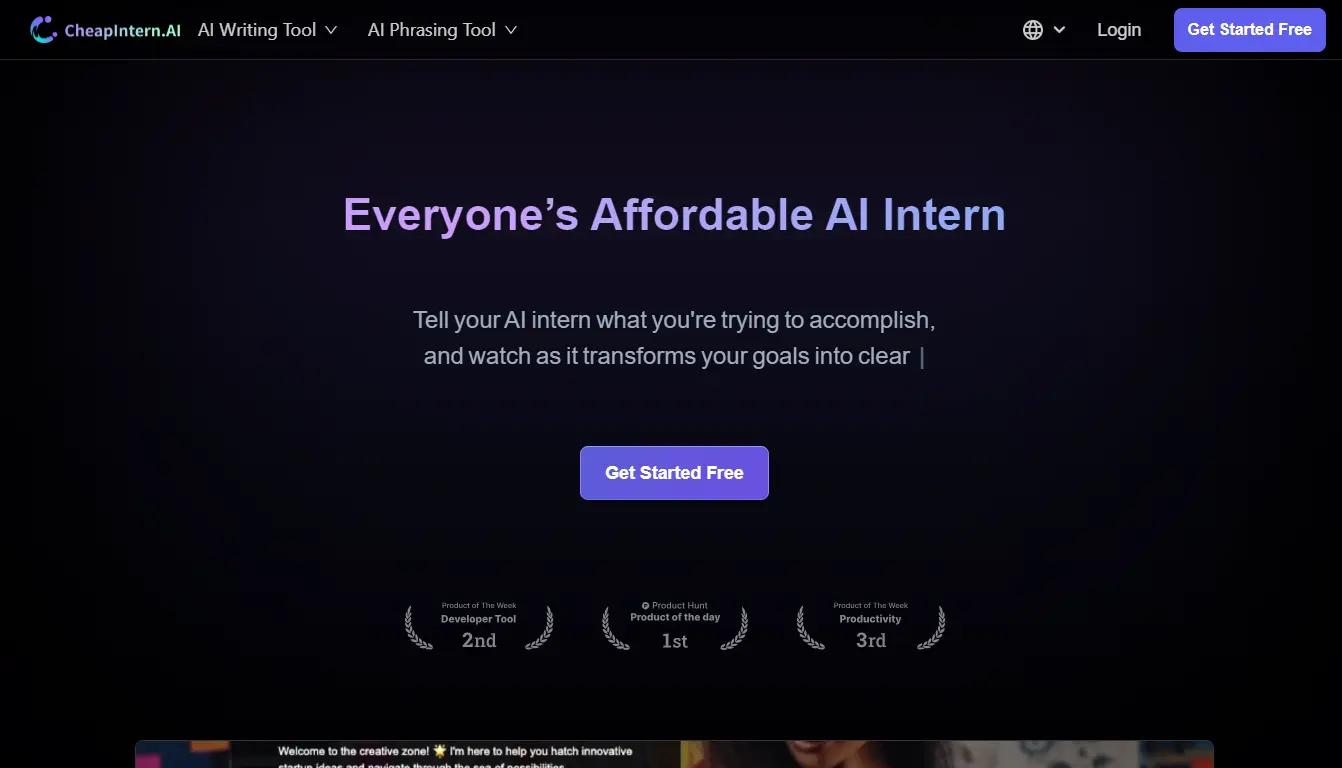 CheapIntern Website