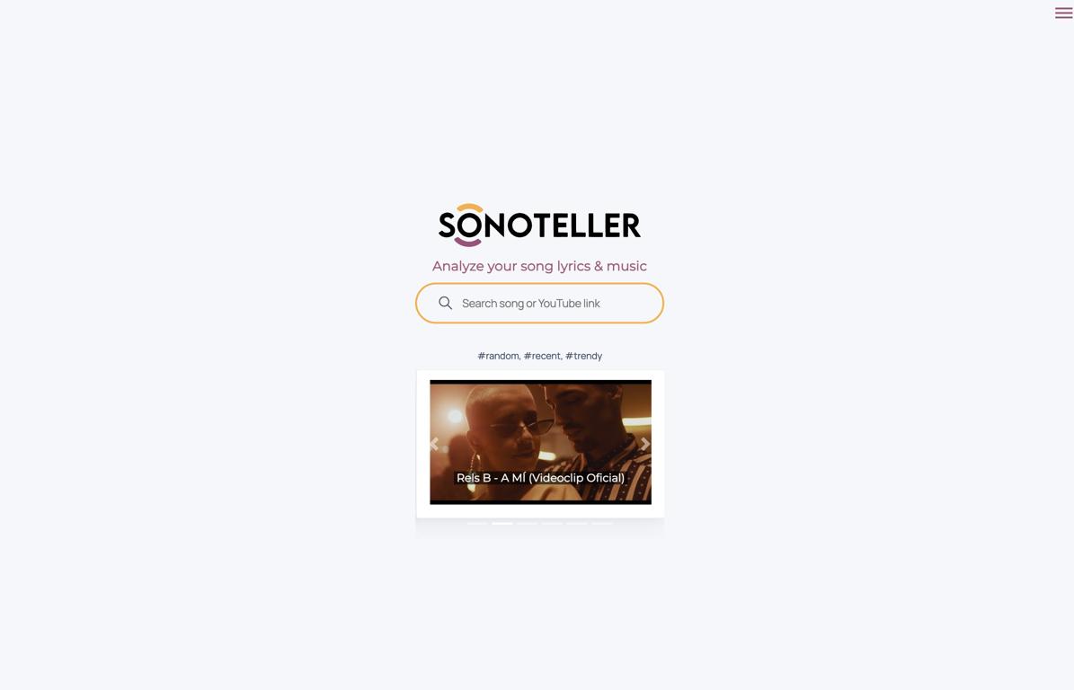 SonotellerWebsite Screenshot