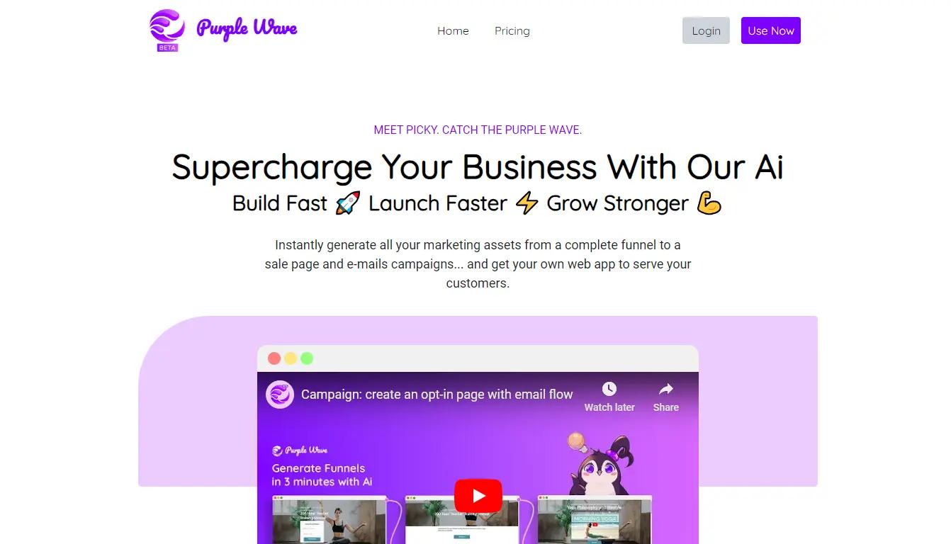 PurpleWaveWebsite Screenshot