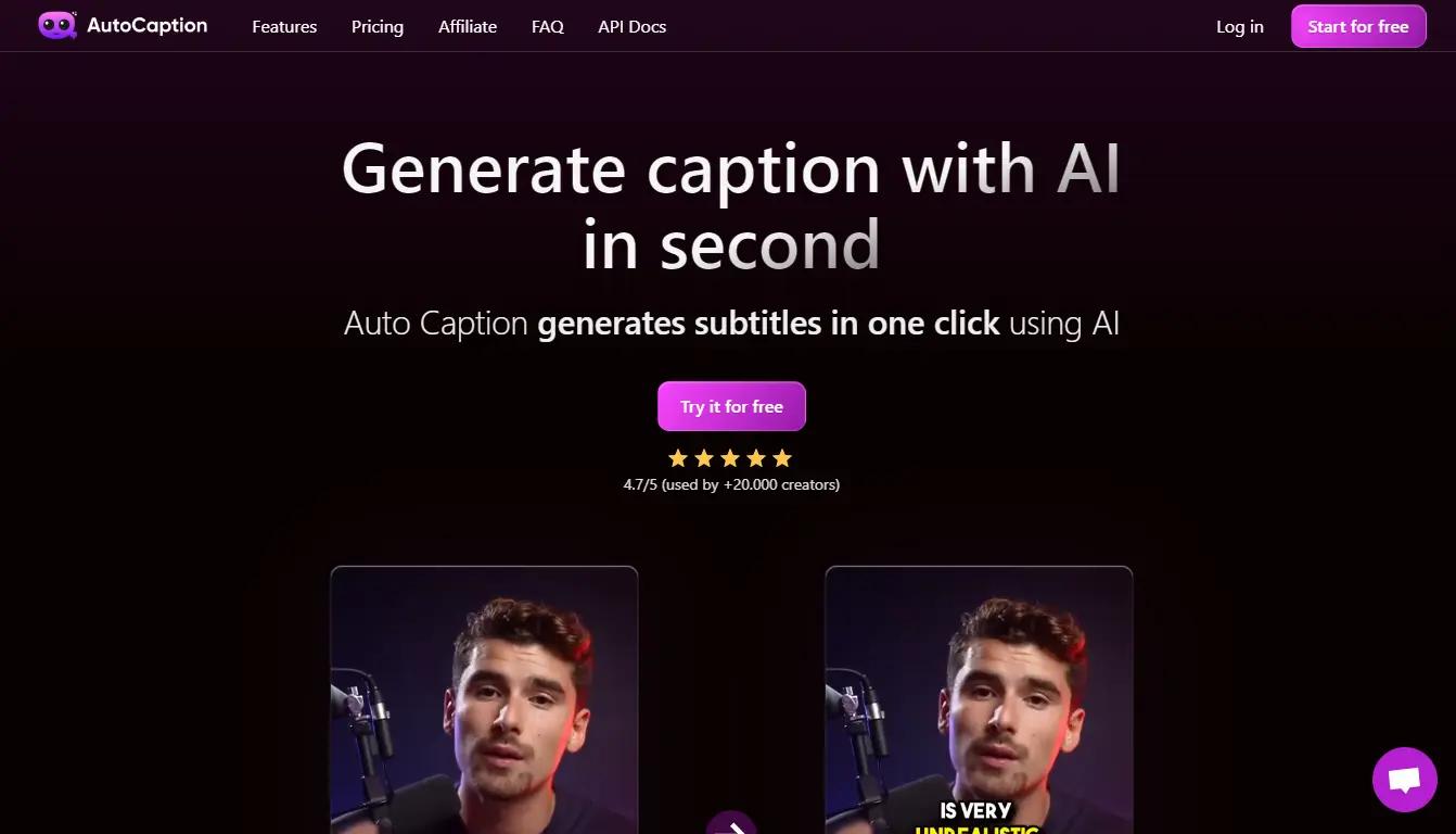 AutoCaption Website