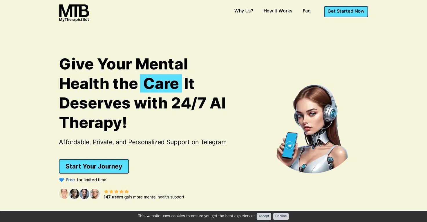 MyTherapistBot Website