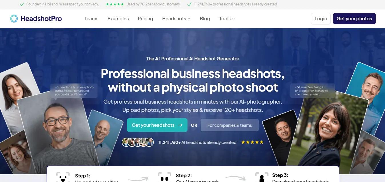 HeadshotPro Website