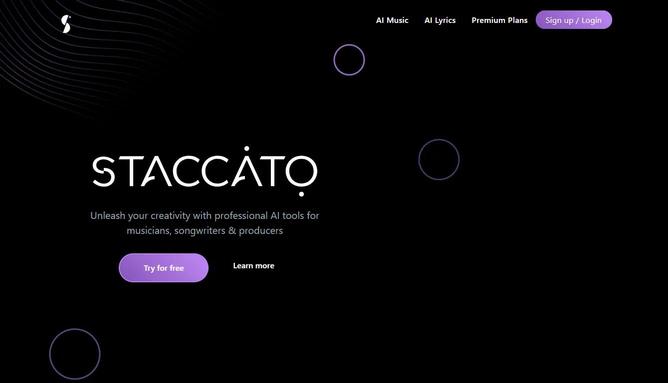 Staccato AIWebsite Screenshot