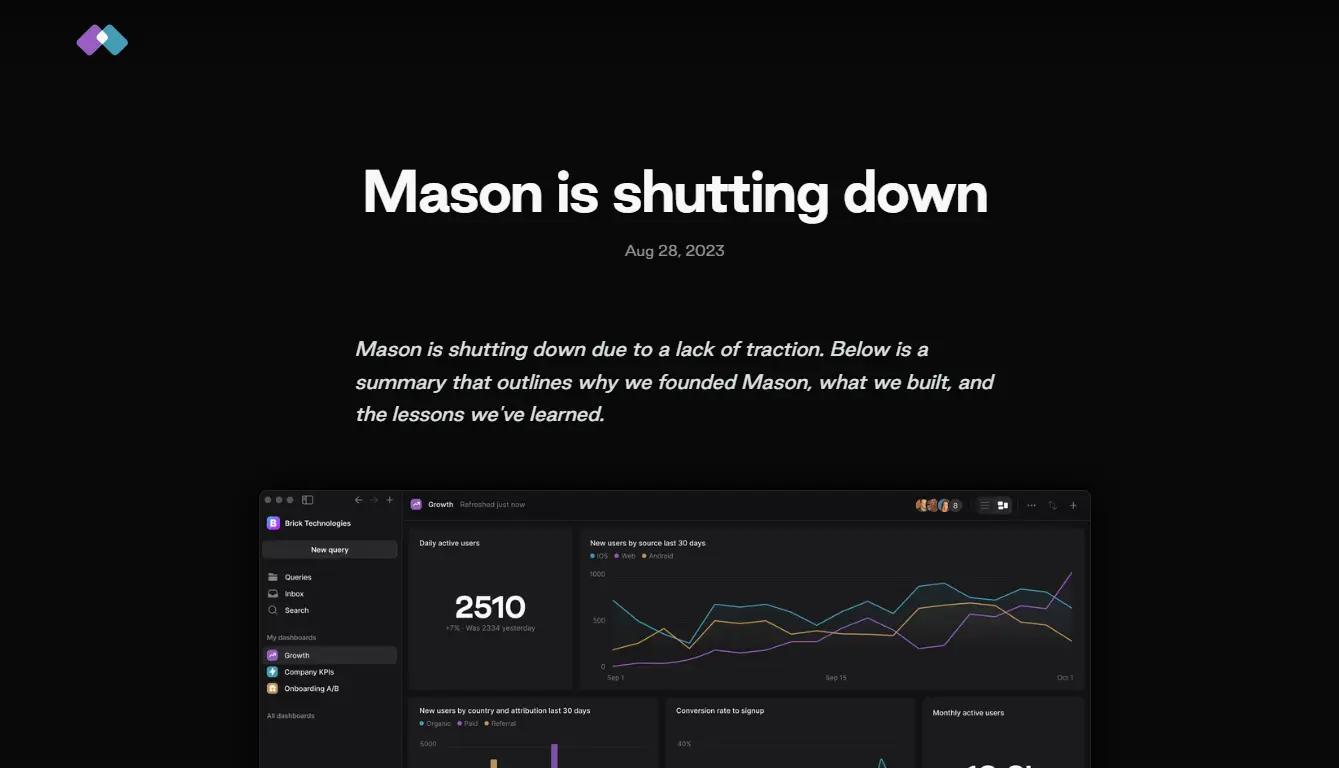 MasonWebsite Screenshot