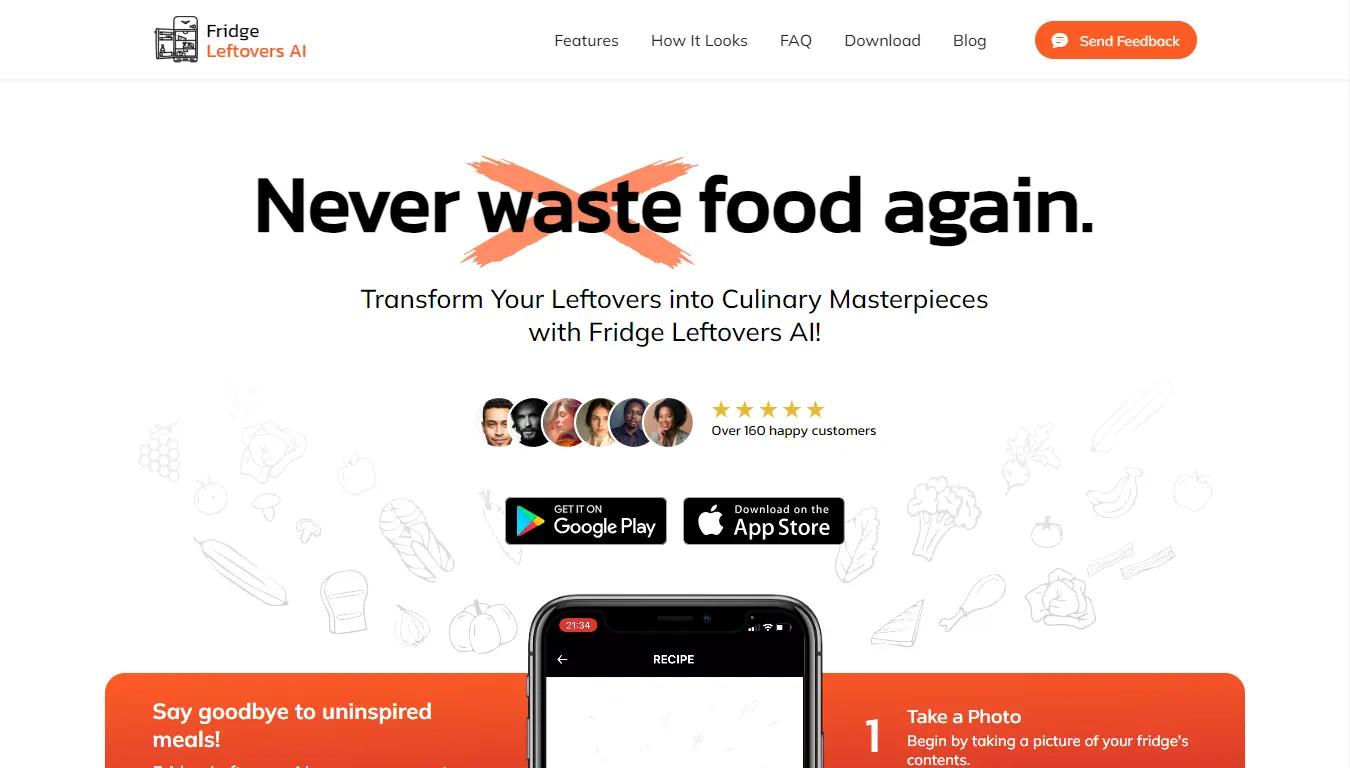 Fridge Leftovers AI Website