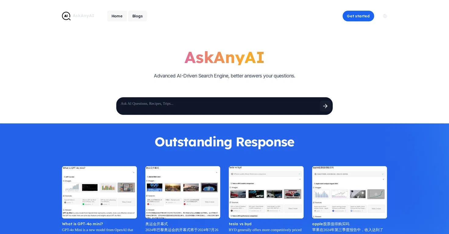 AskAnyAIWebsite Screenshot