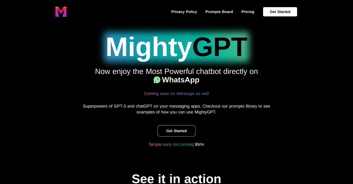 MightyGPT Website