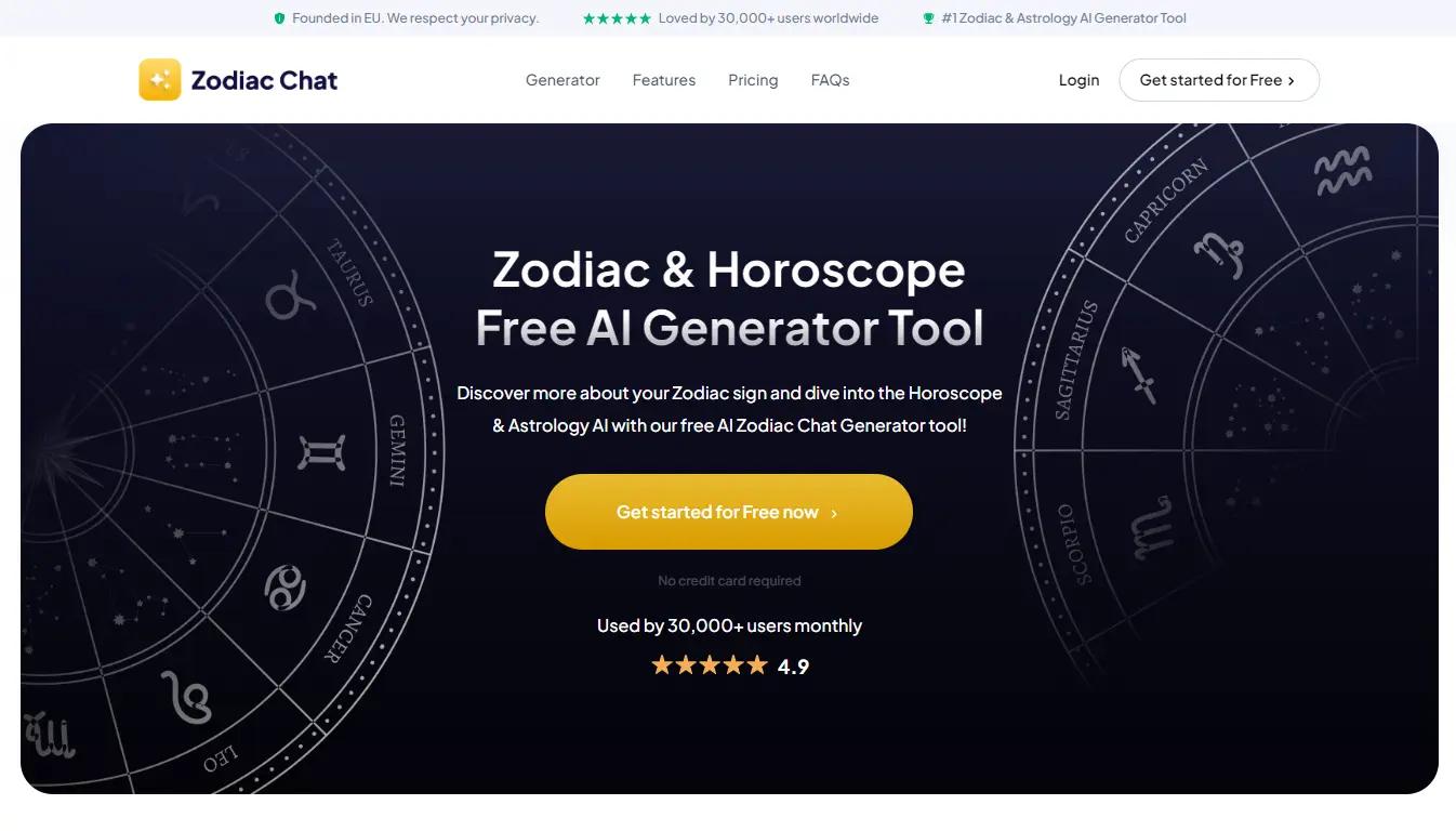 Zodiac ChatWebsite Screenshot