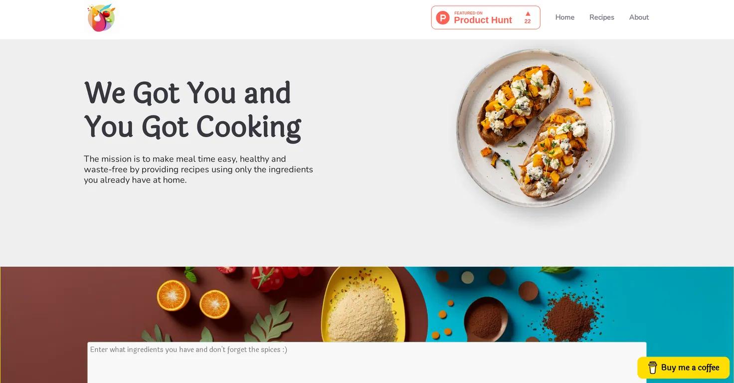 YouGotCookingWebsite Screenshot