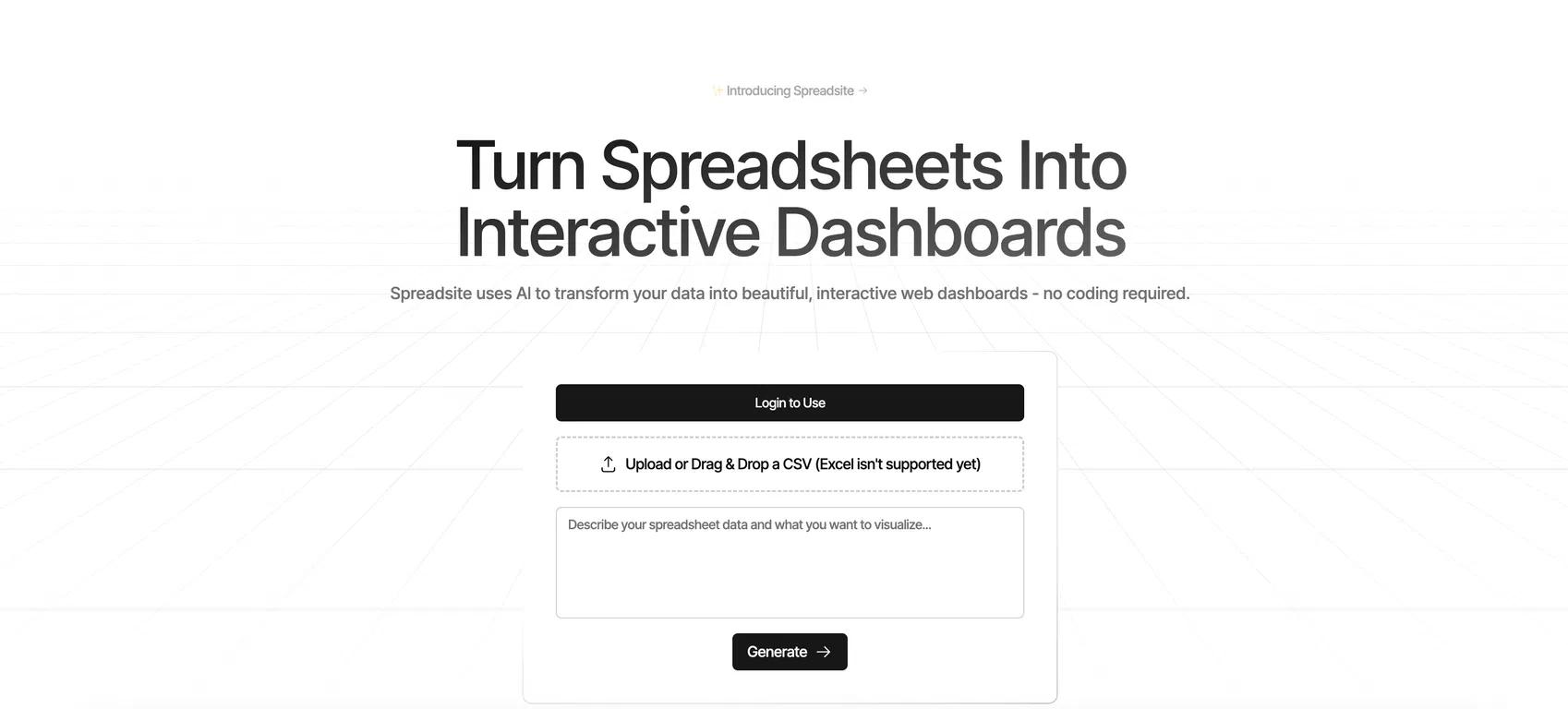 SpreadsiteWebsite Screenshot