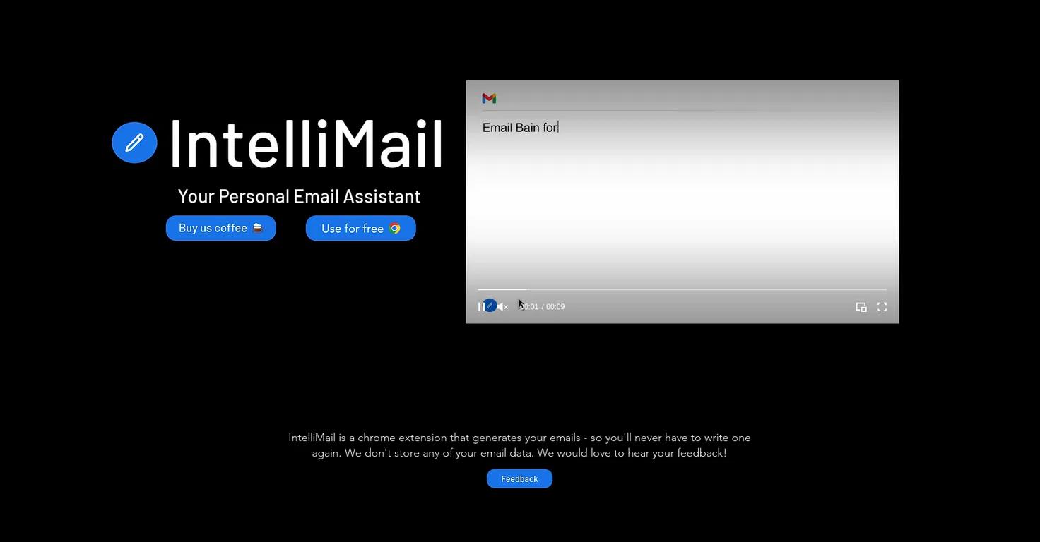 IntelliMailWebsite Screenshot