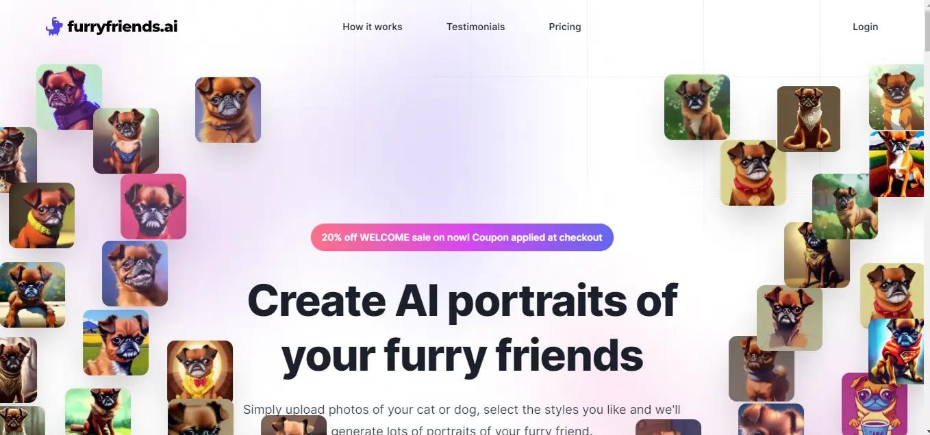 furryfriends.AIWebsite Screenshot