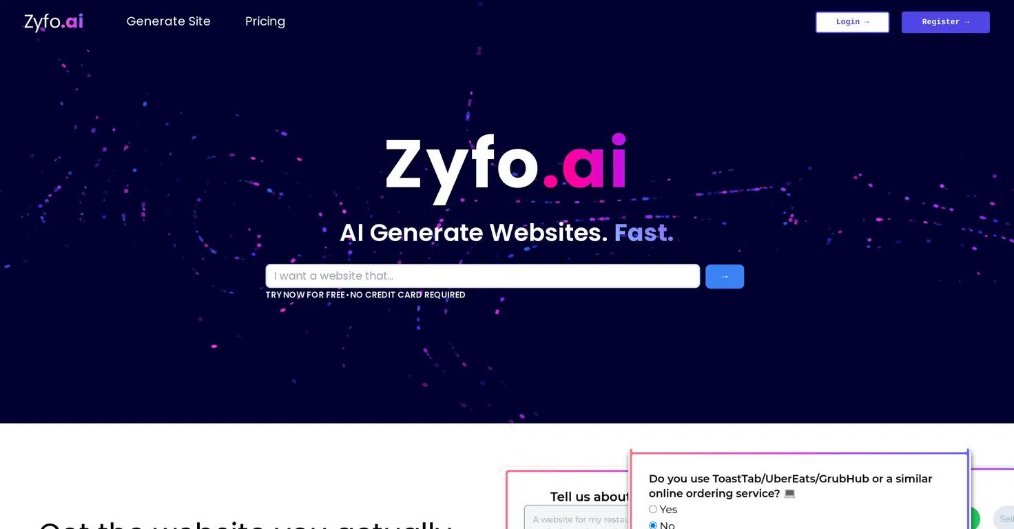 ZyfoWebsite Screenshot