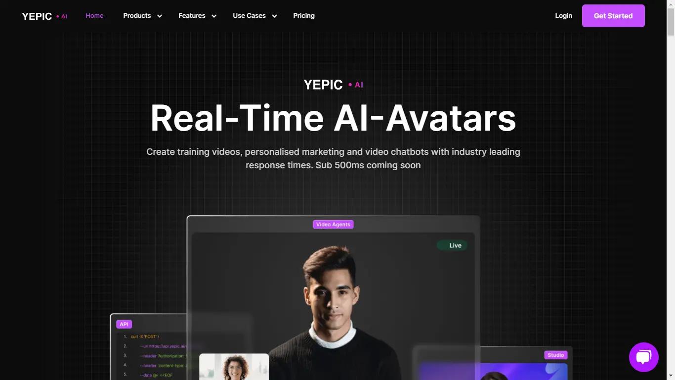 Yepic AIWebsite Screenshot