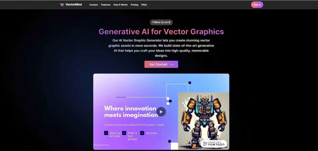 VectorMind AIWebsite Screenshot