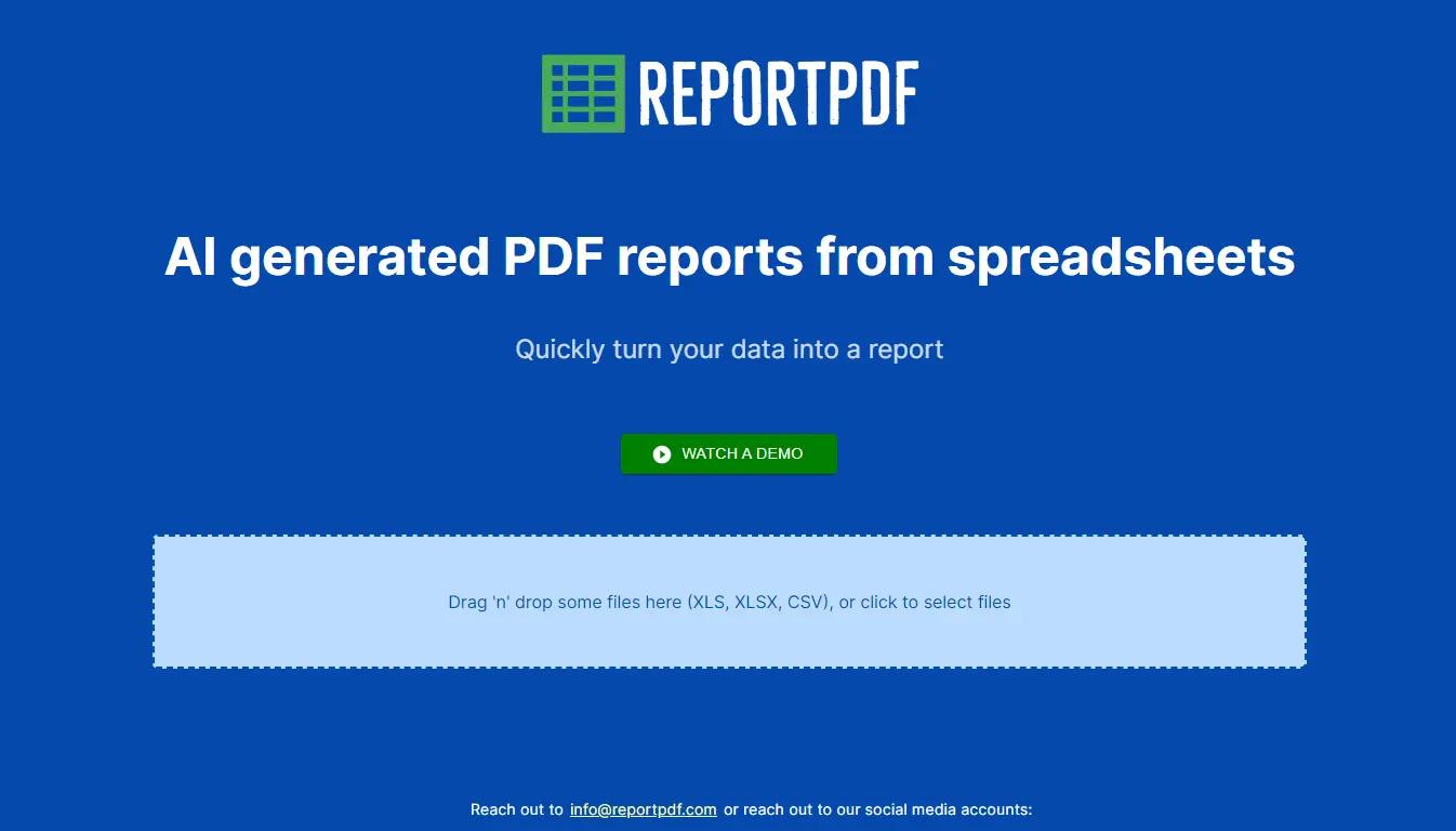 ReportPDFWebsite Screenshot