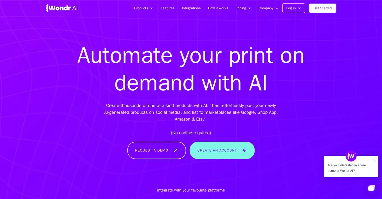 Wondr AI Website