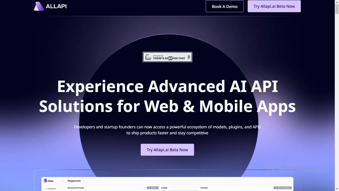 AllapiWebsite Screenshot