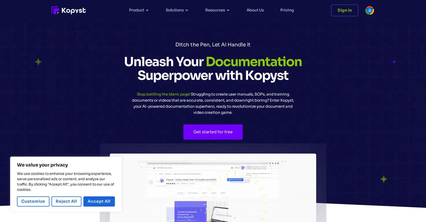 Kopyst Website