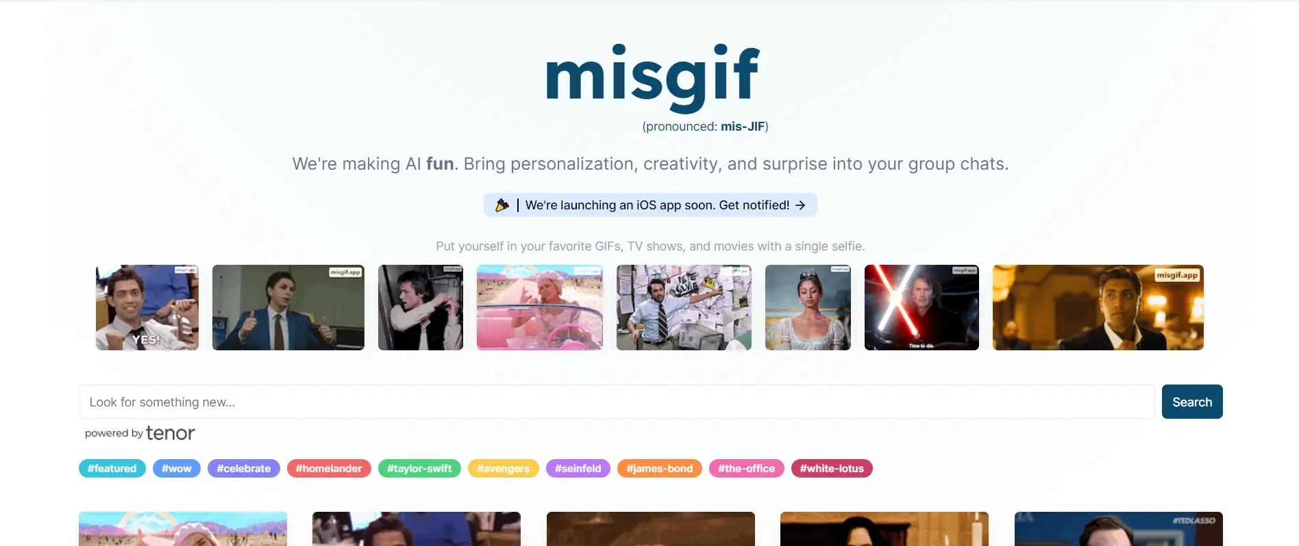 MisgifWebsite Screenshot