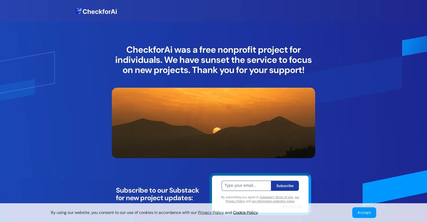 CheckforAiWebsite Screenshot