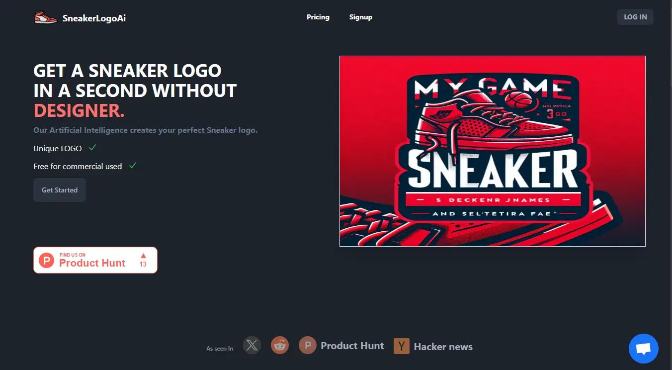 SneakerLogoAiWebsite Screenshot