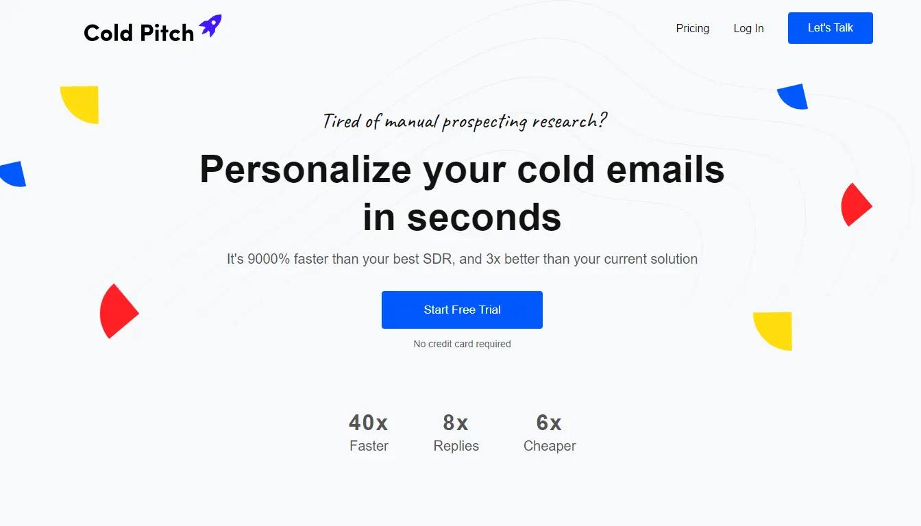 Cold PitchWebsite Screenshot