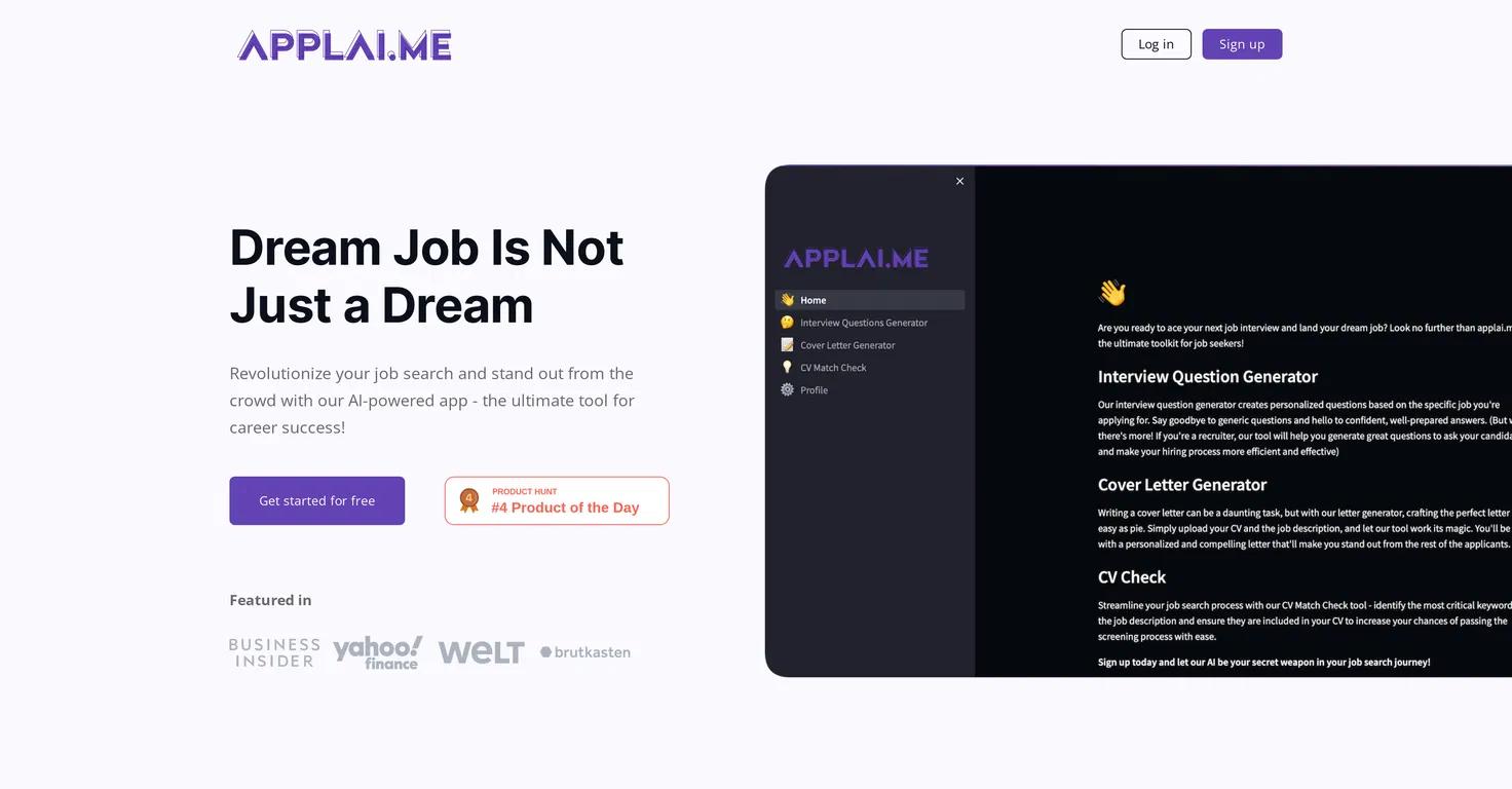 Applai Website Screenshot