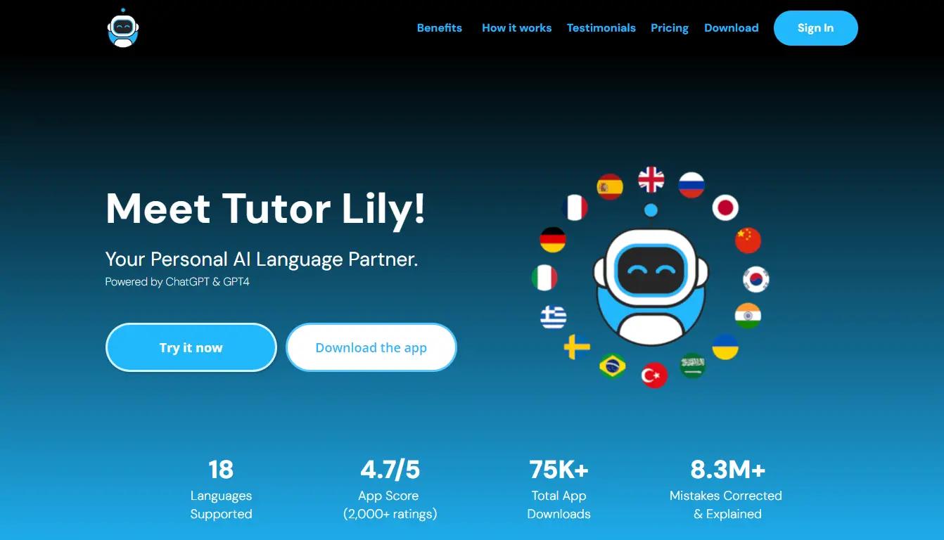 Tutor LilyWebsite Screenshot