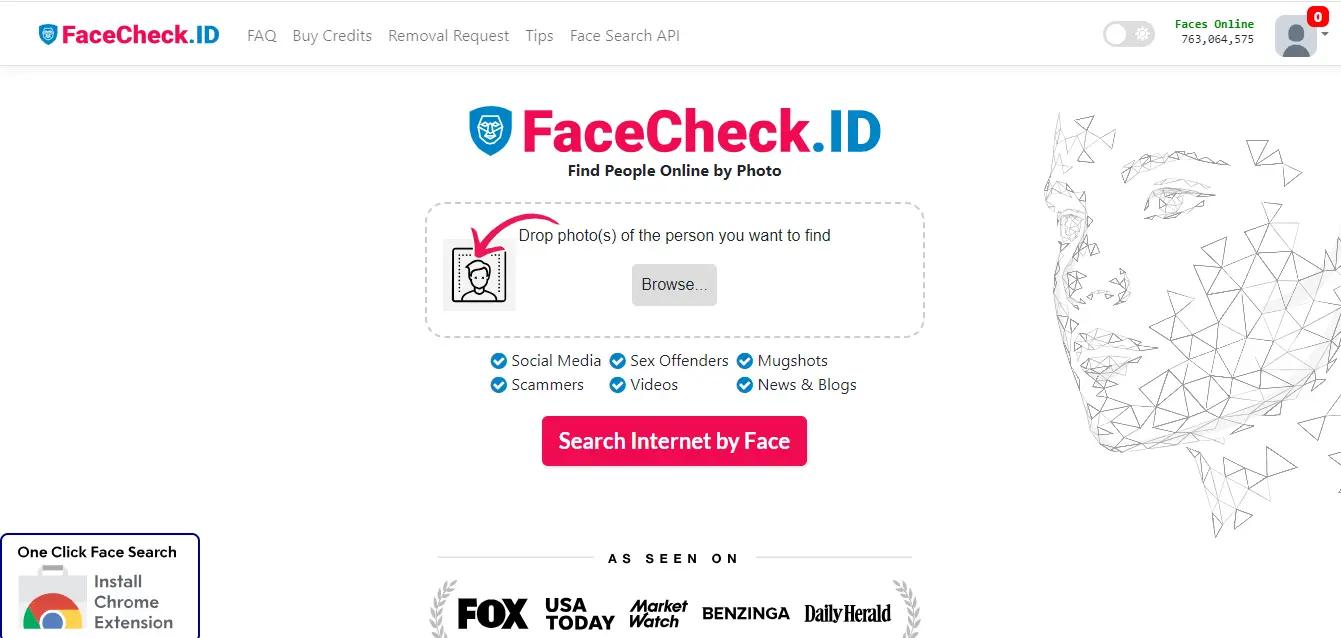 FaceCheck.IDWebsite Screenshot