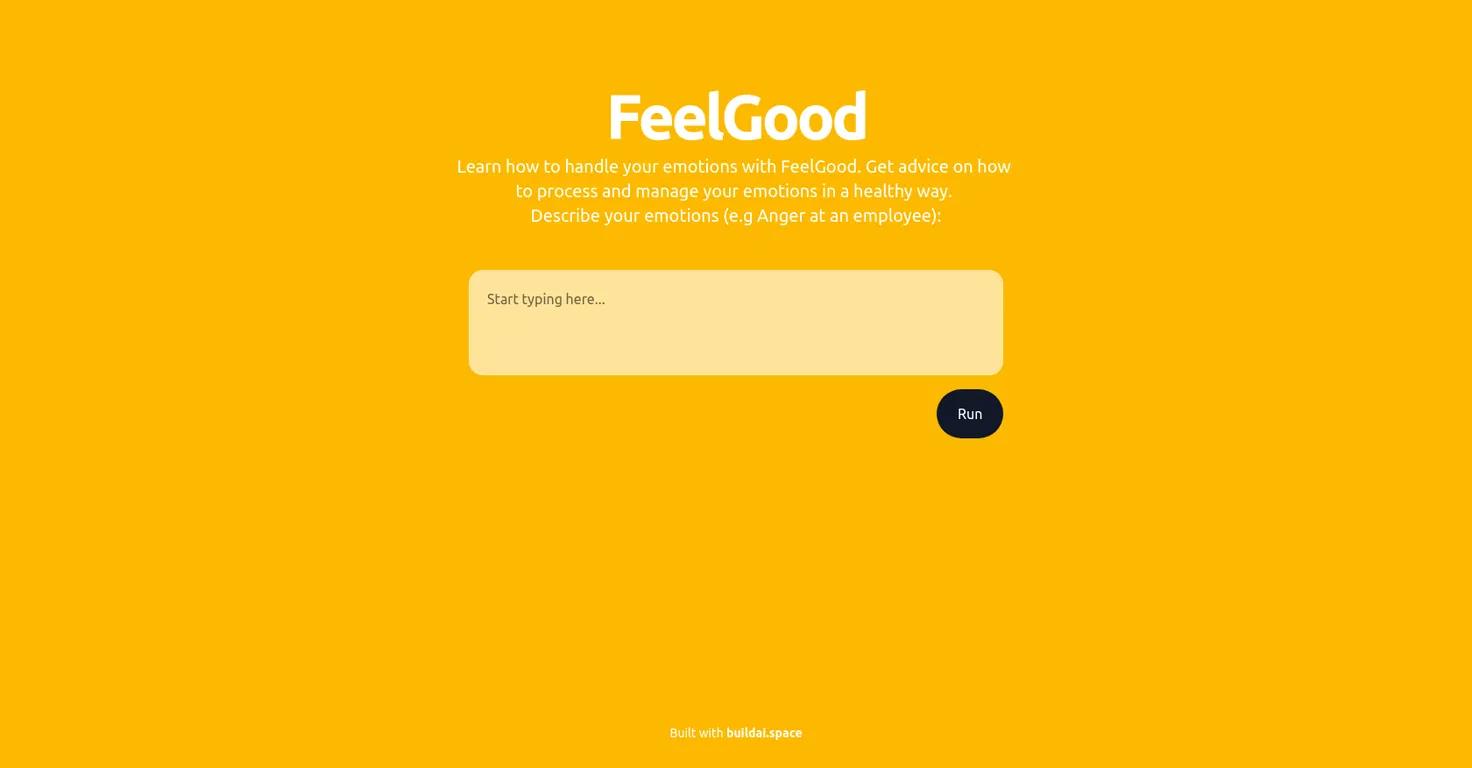 FeelGoodWebsite Screenshot