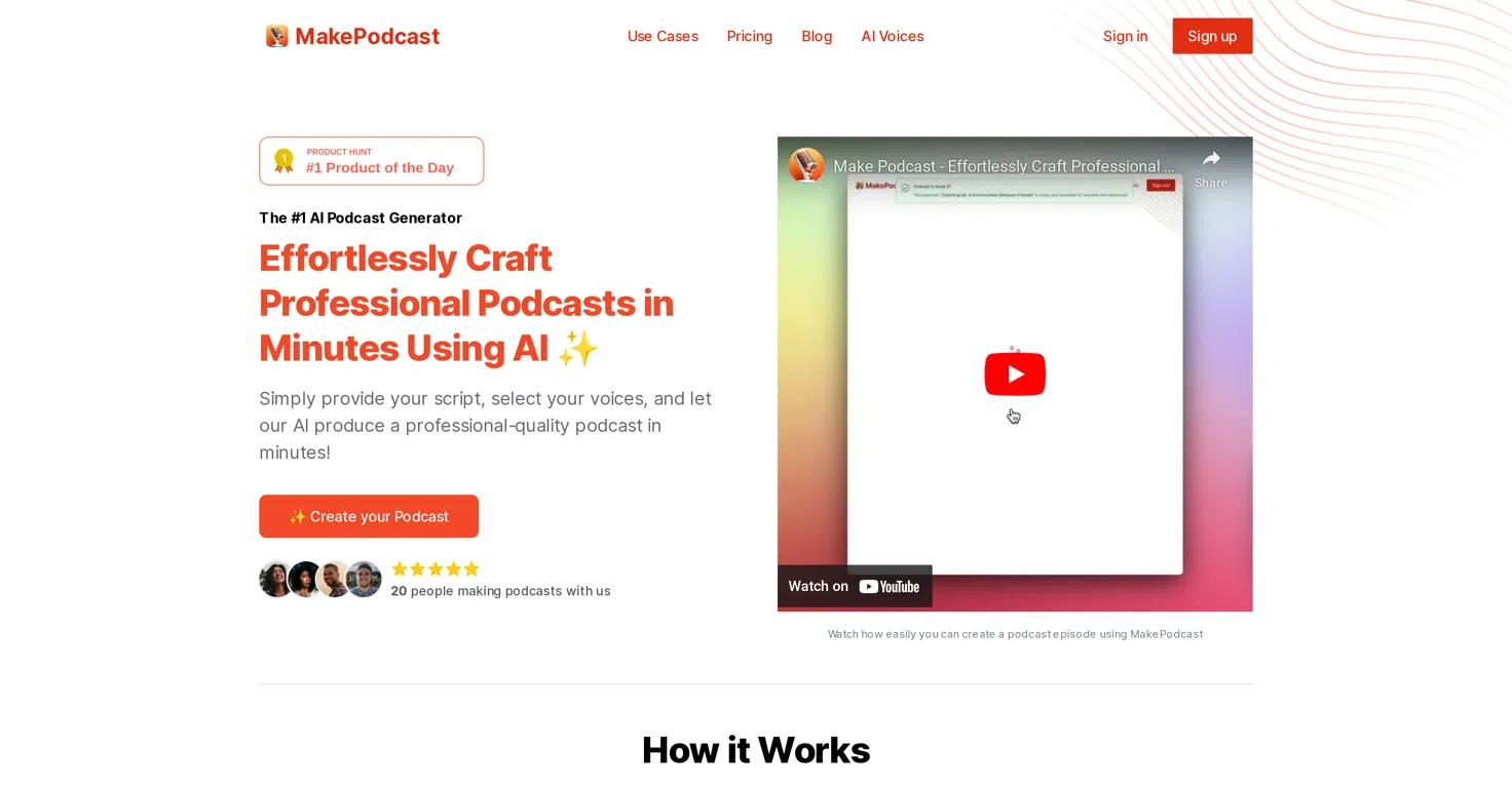 MakePodcastWebsite Screenshot