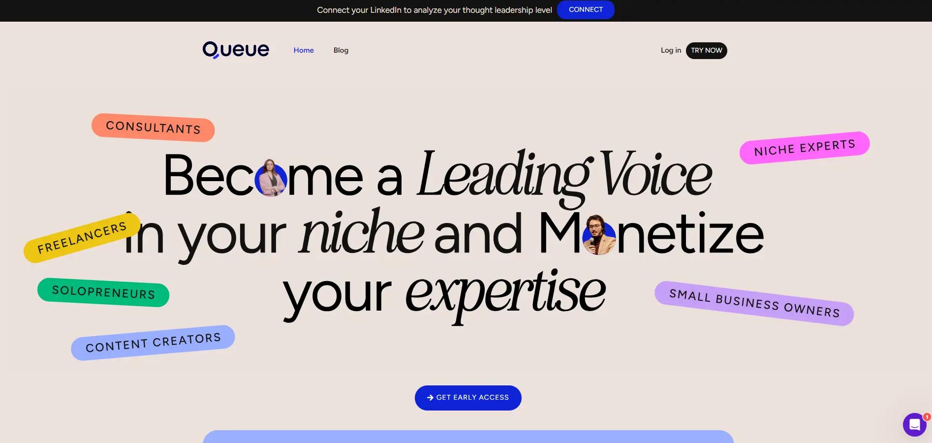 QueueWebsite Screenshot