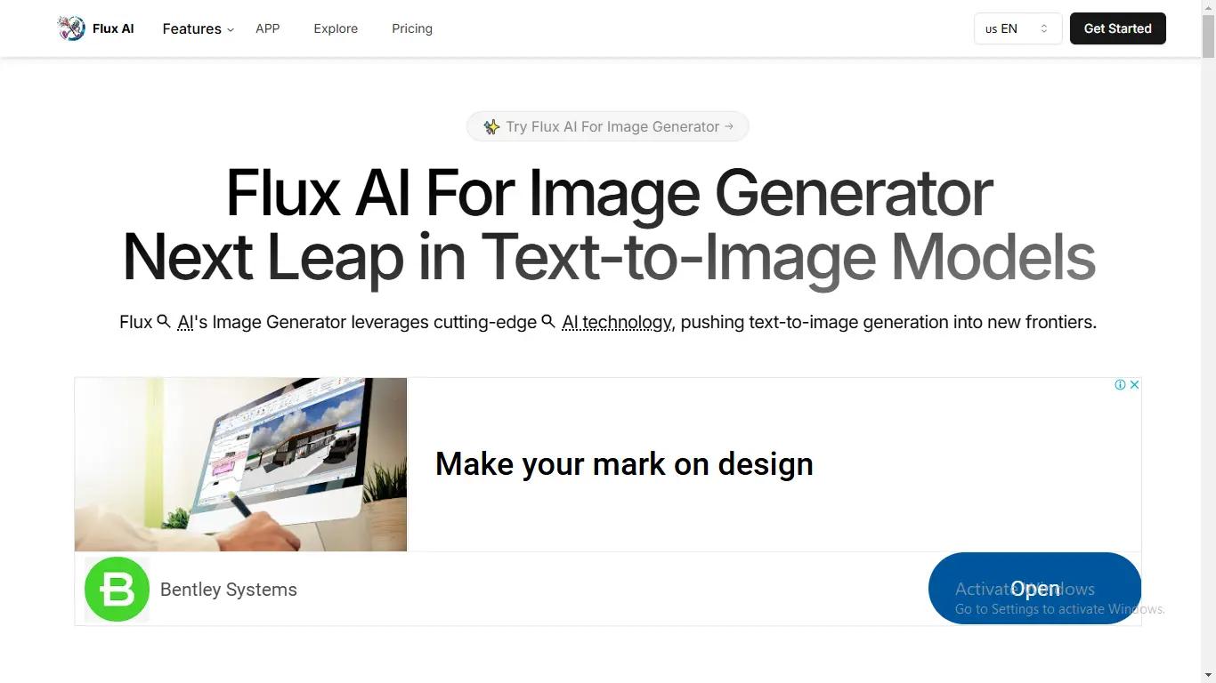 Flux Image GeneratorWebsite Screenshot