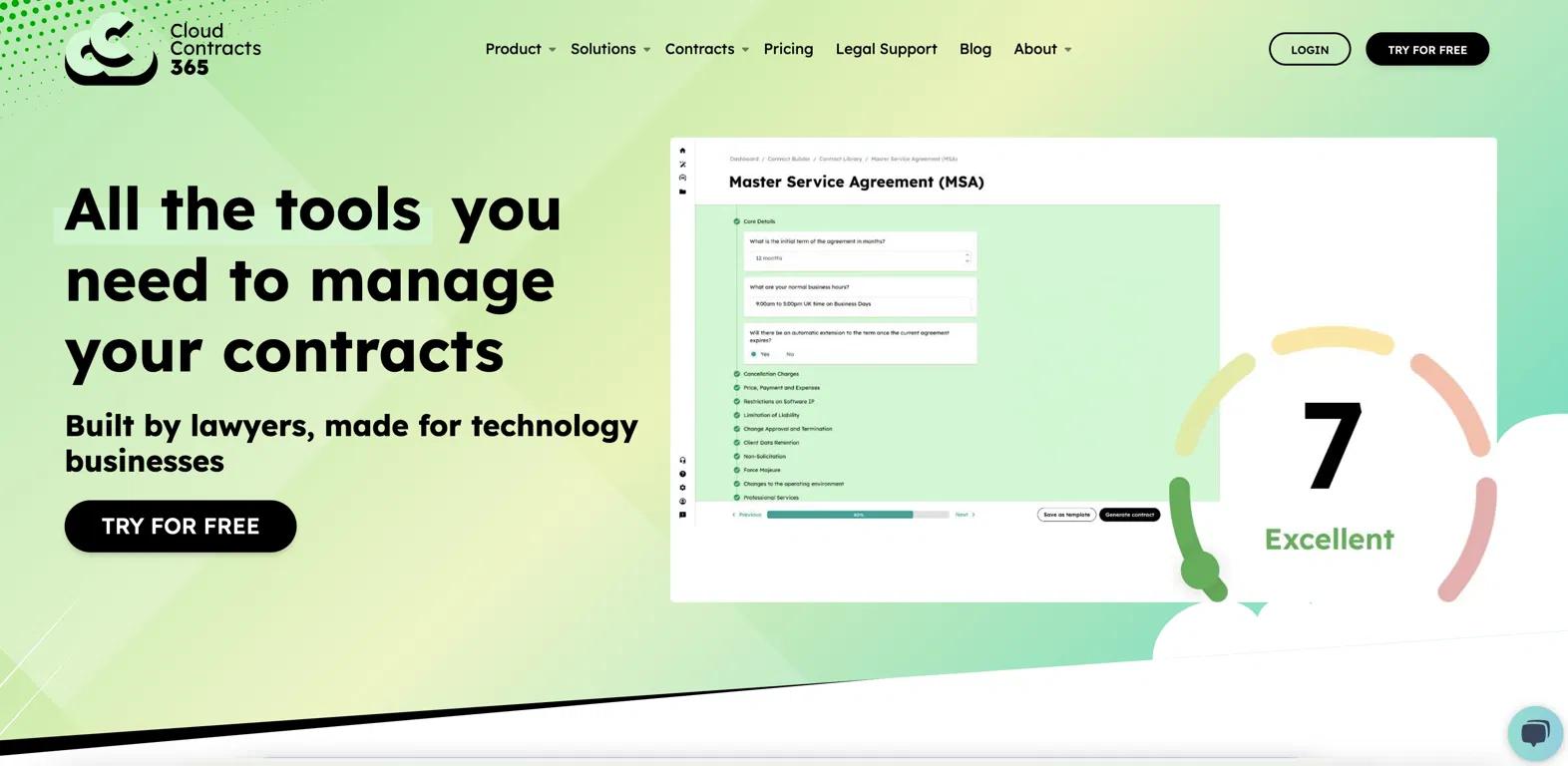 Cloud Contracts 365Website Screenshot