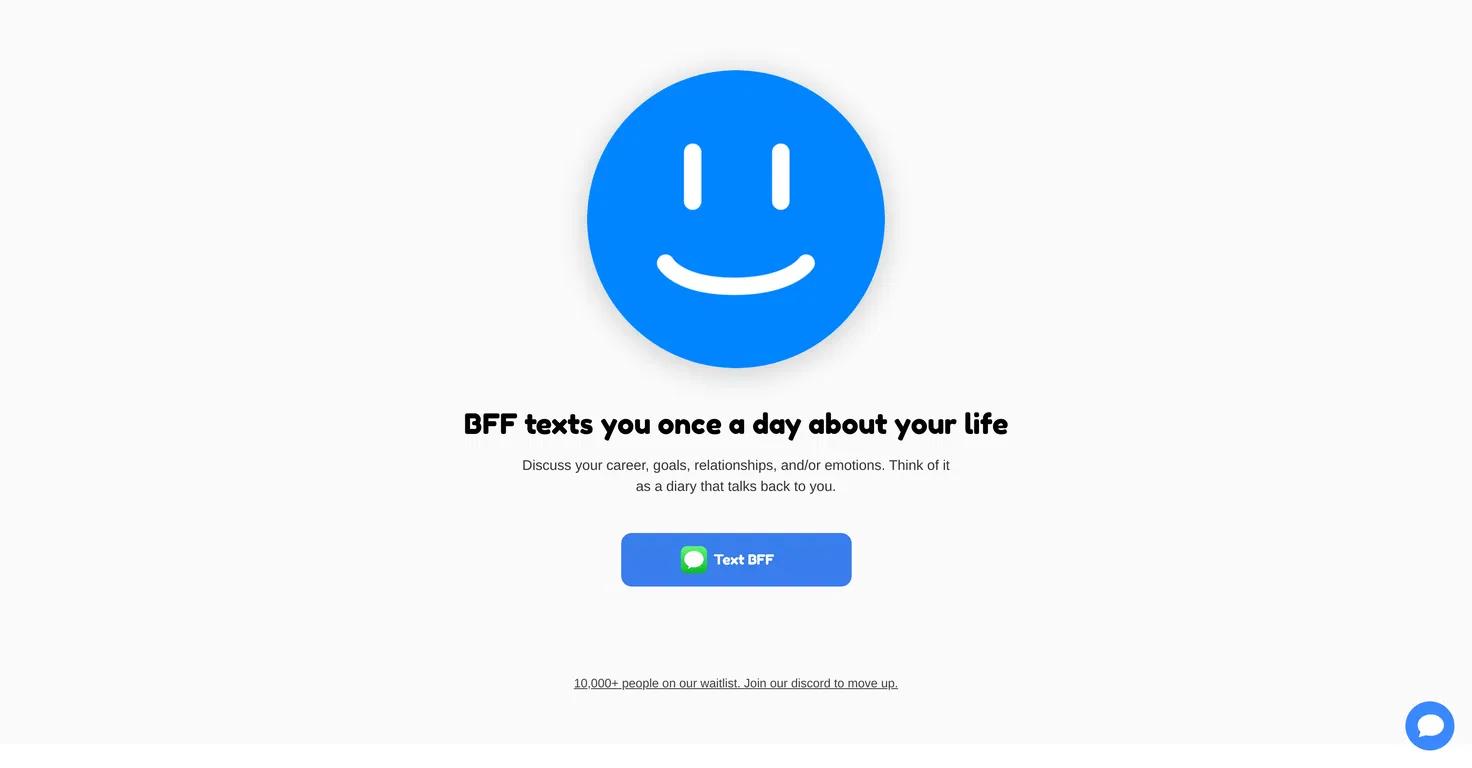 Text BFFWebsite Screenshot