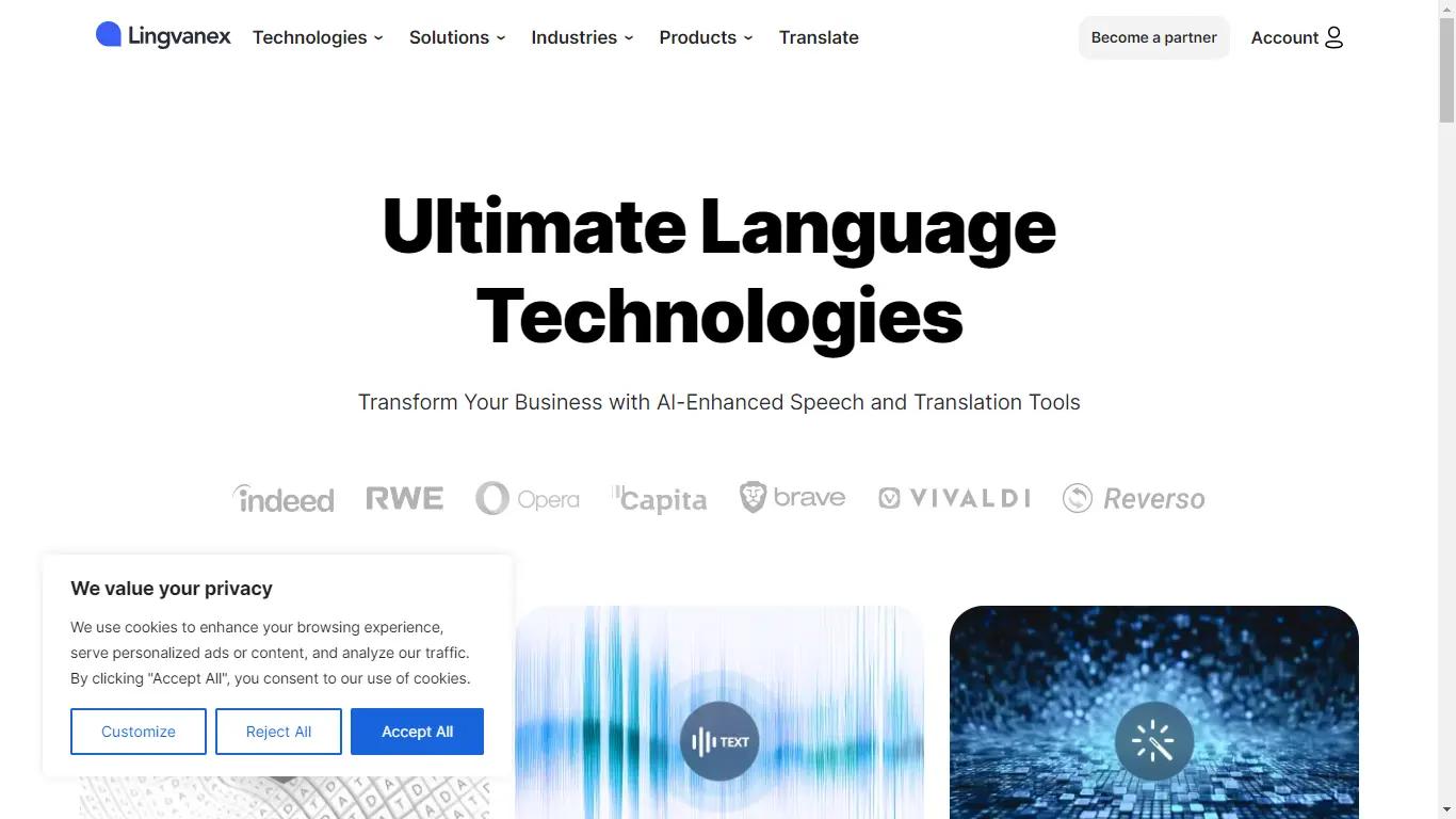 Lingvanex Website