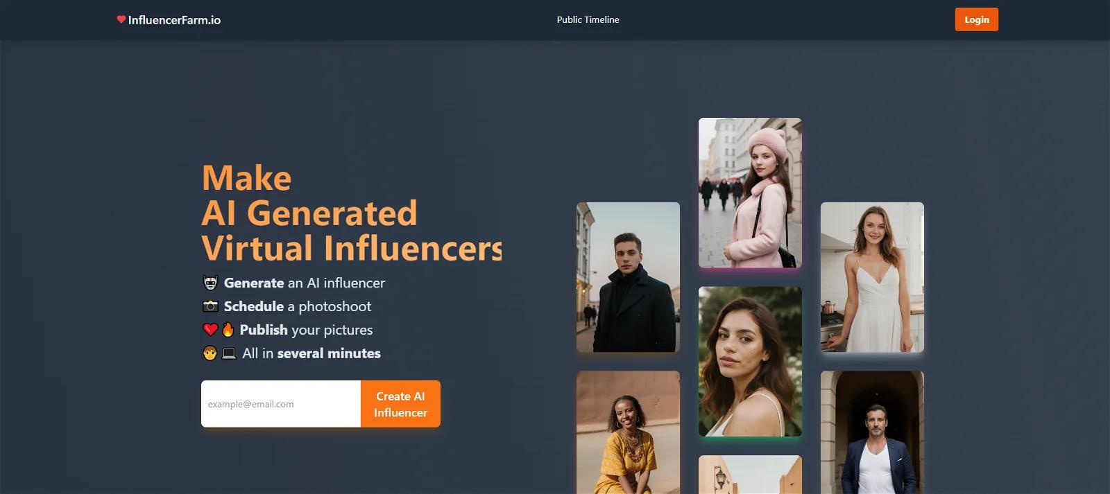 InfluencerFarmWebsite Screenshot