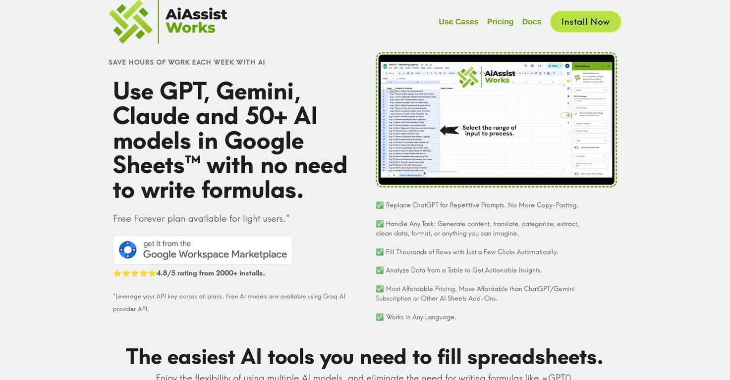 AiAssistWorksWebsite Screenshot