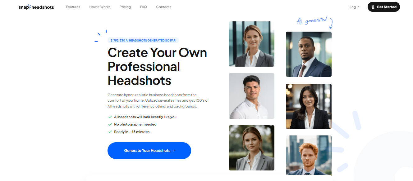 SnapHeadshots Website